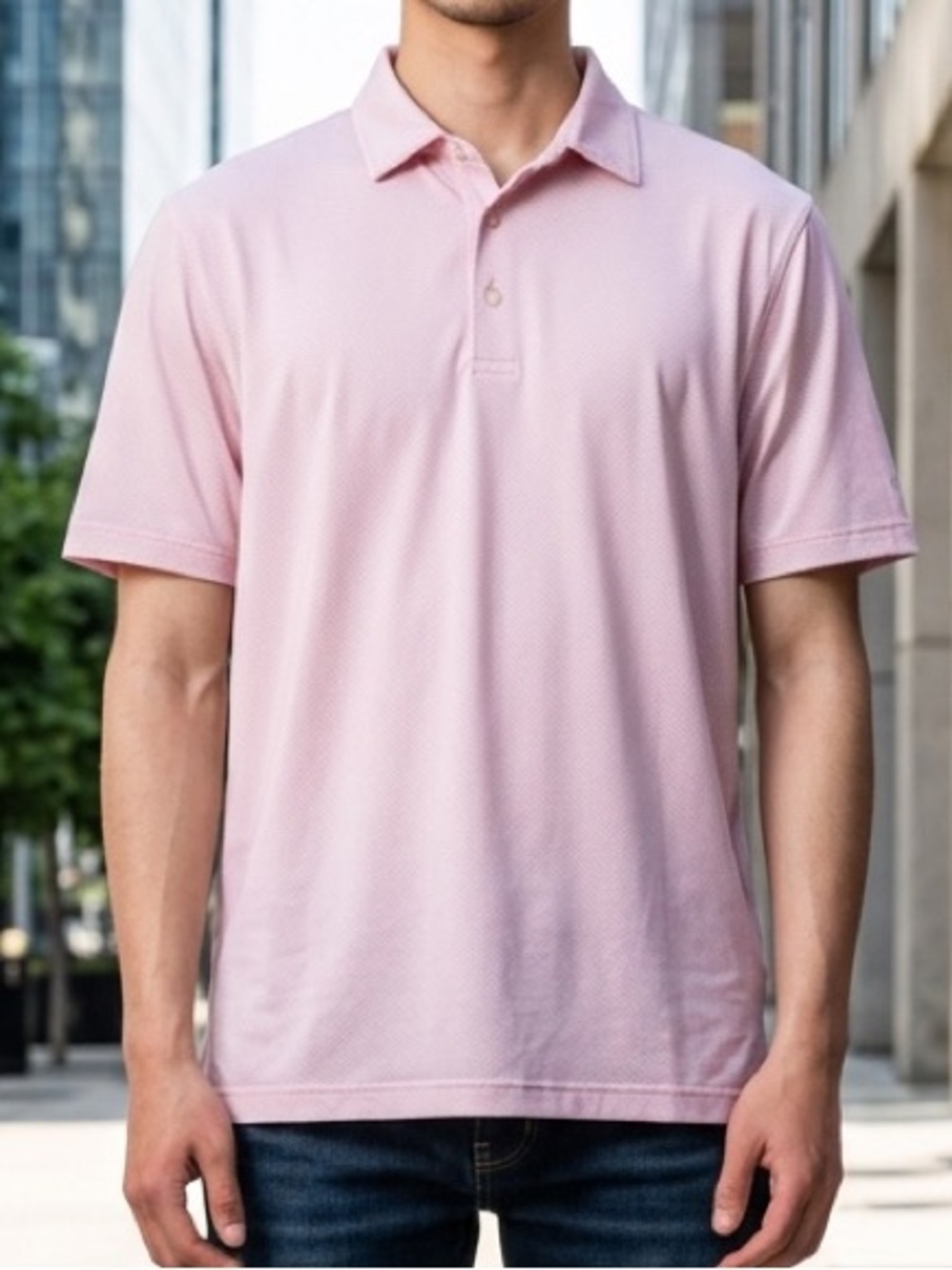 Peter Millar Pale Pink Performance Polo
